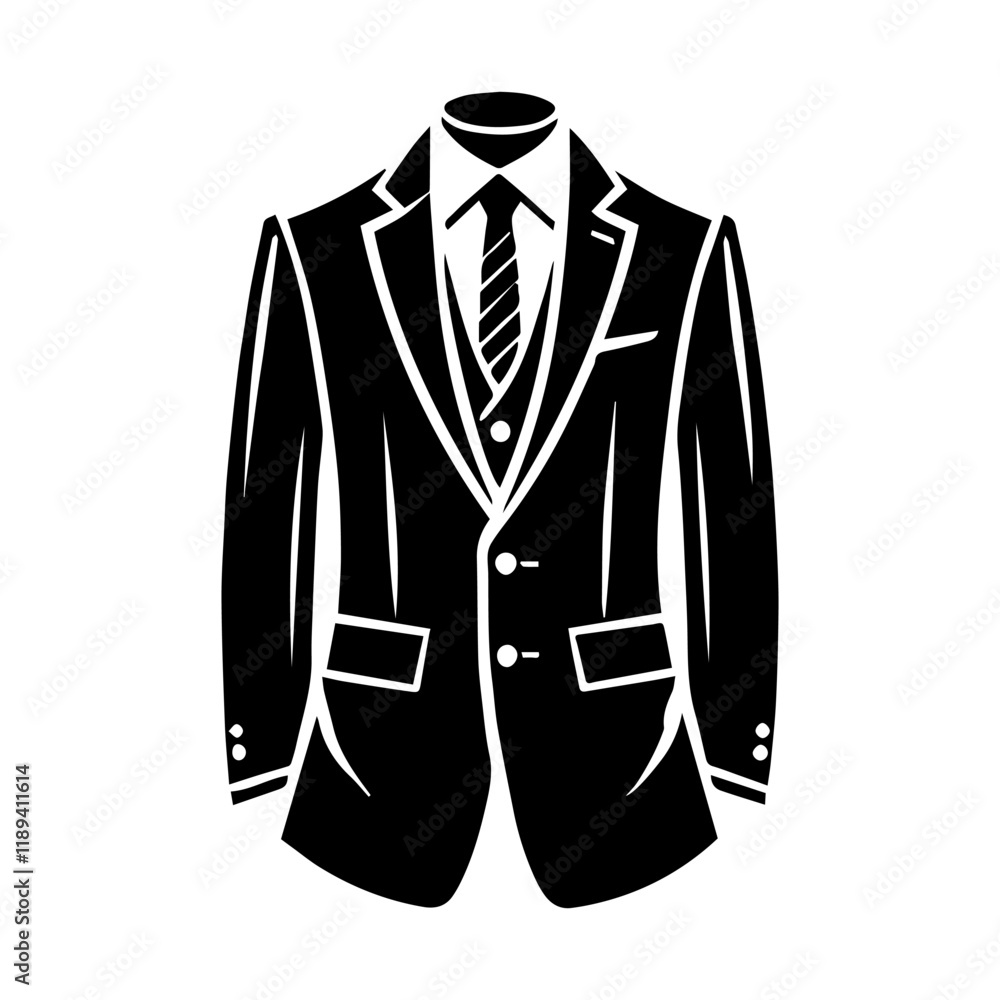 Simple Vector Icon of a Tailored Suits – Logo Design Illustration Simple Vector Icon of a Tailored Suits – Logo Design Illustration