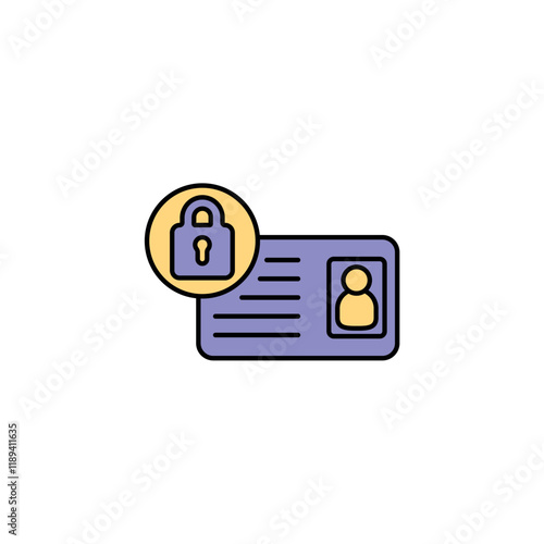 Icon a DATA PRIVACY, isolated against a clean background.