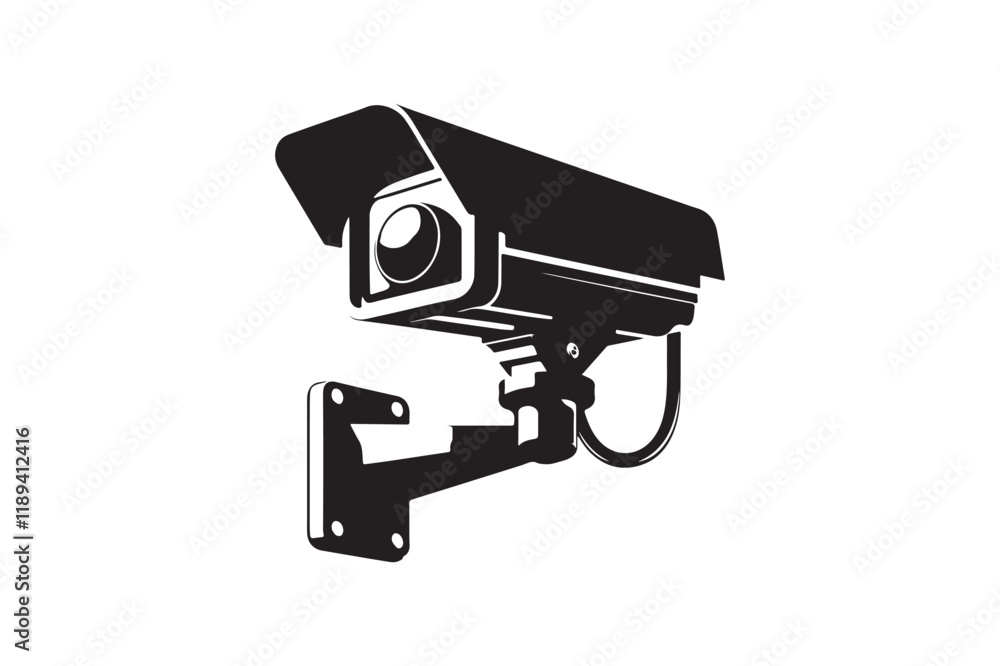 CCTV Security Surveillance Camera Icon Vector CCTV Security Surveillance Camera Icon Vector