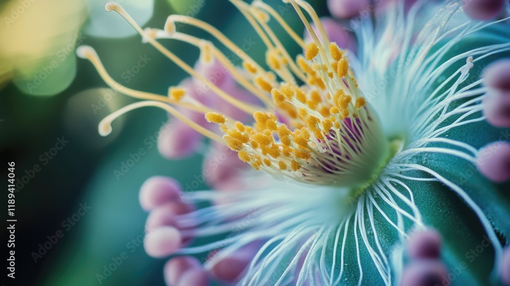 Fototapeta premium A detailed shot of a single flower with a blurred out background