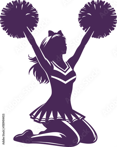 Cheerleader in Mid-performance Silhouette
