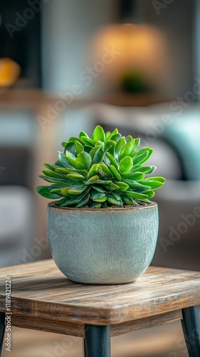 Attractive succulent plant in a modern living room setting during daylight hours