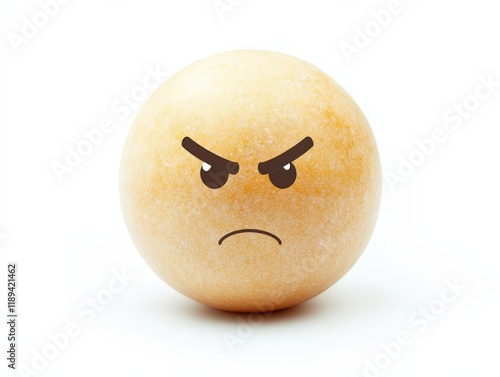 Wallpaper Mural a round object with an angry expression Torontodigital.ca