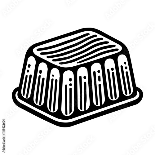 Simple Vector Icon of a Meat Jelly – Logo Design Illustration