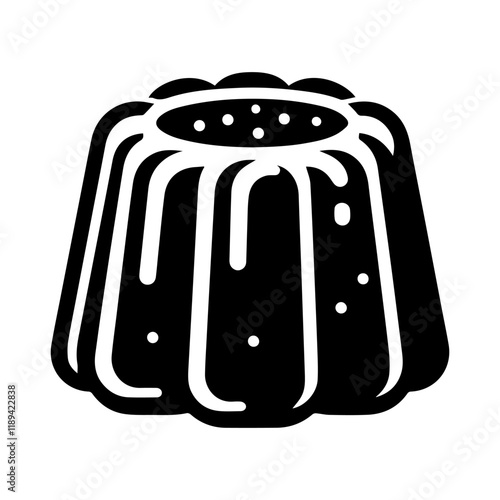 Simple Vector Icon of a Meat Jelly – Logo Design Illustration