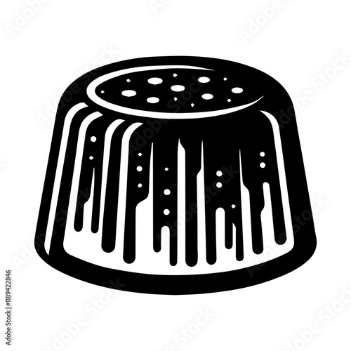 Simple Vector Icon of a Meat Jelly – Logo Design Illustration