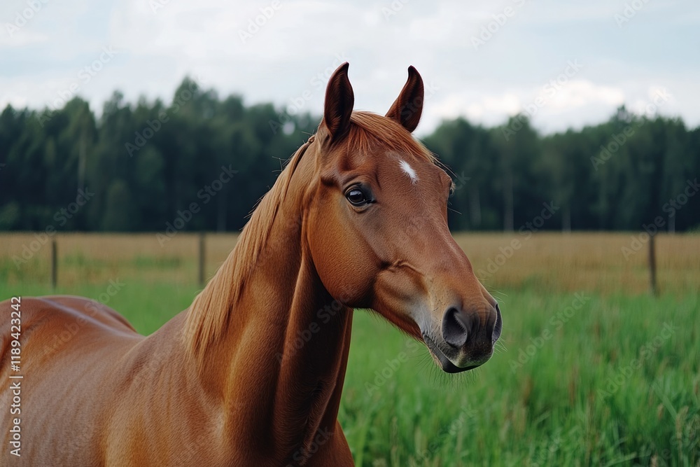 Serene Moment of a Mare with Her Foal Grazing in a Lush Green Pasture: A Glimpse into the Equine World Serene Moment of a Mare with Her Foal Grazing in a Lush Green Pasture: A Glimpse into the Equine World