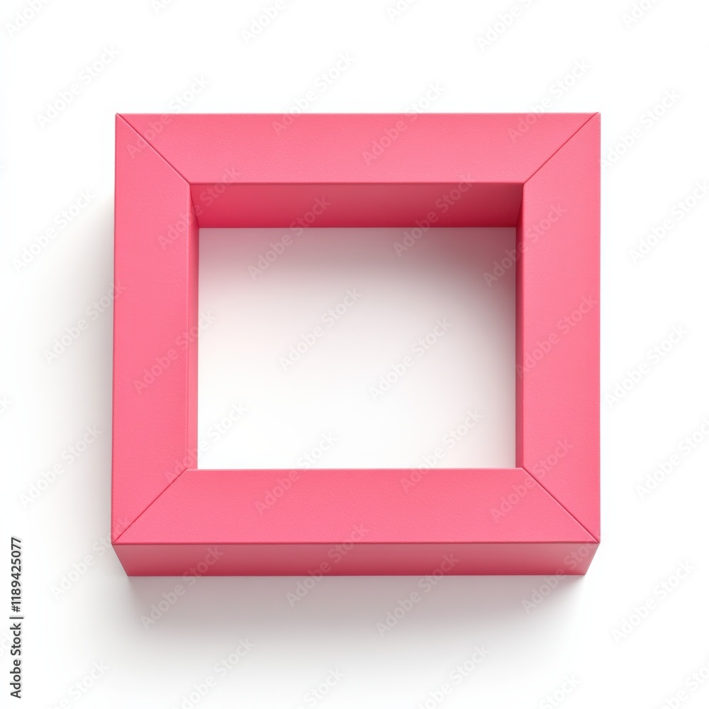 pink square frame on a white background pink square frame on a white background