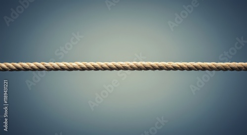 Obraz na płótnie A simple tug-of-war rope with equal tension from both sides, balanced in the center w salonie