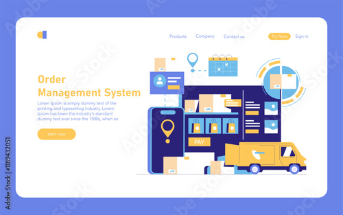 Logistics Automation. Flat Vector Illustration