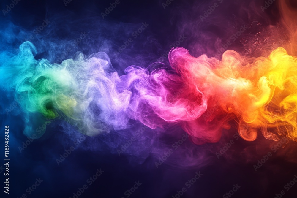 Colorful swirling abstract design with vibrant gradients and soft textures against a dark background Colorful swirling abstract design with vibrant gradients and soft textures against a dark background