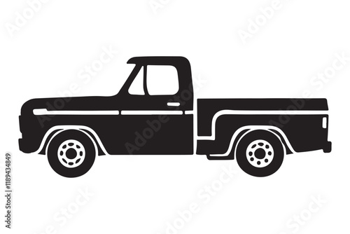 Vintage Pickup Truck Silhouette for Classic Cars