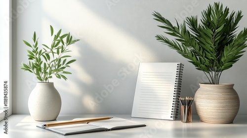 Writing in a cozy nook with plants and sunlight streaming through the window