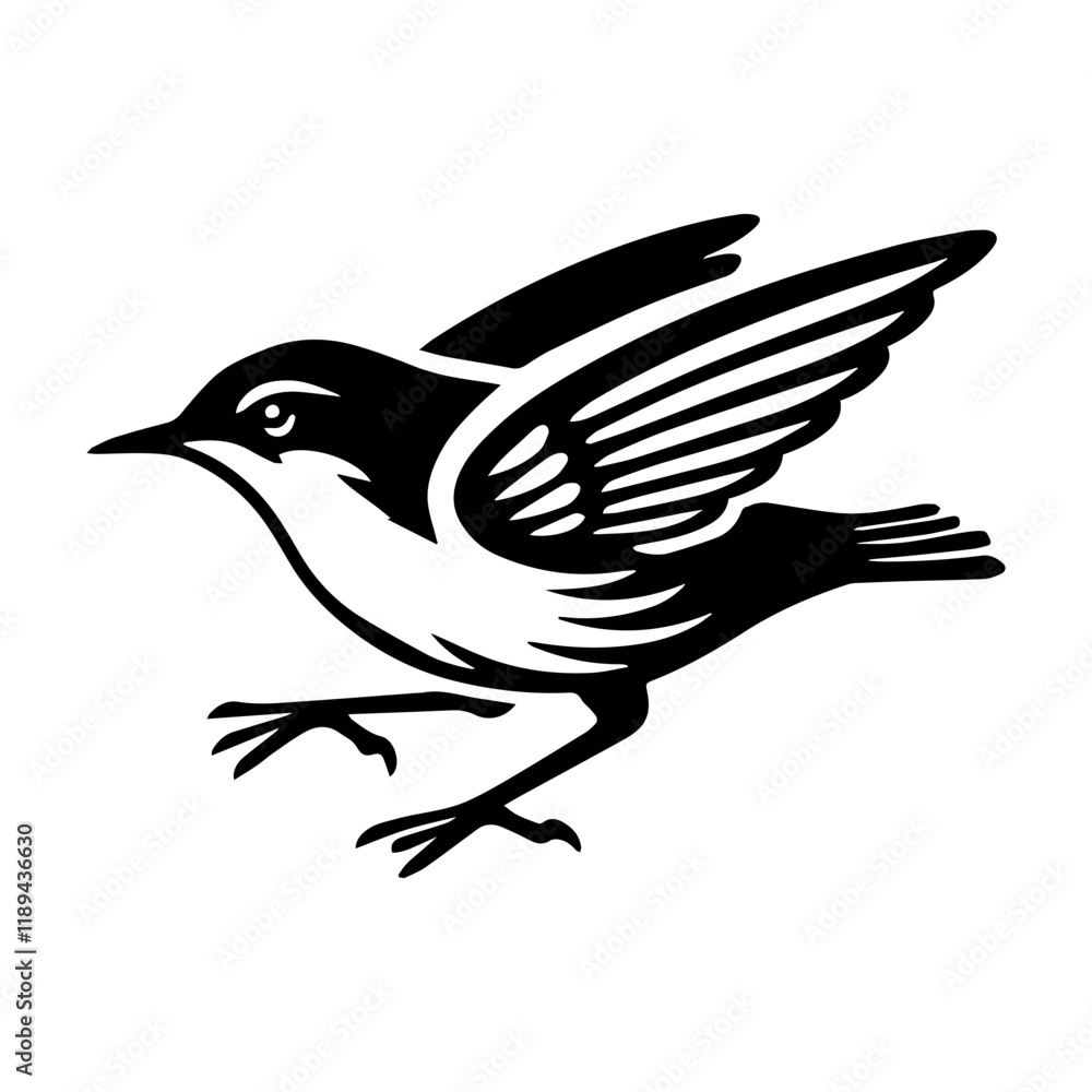 Obraz premium Simple Vector Icon of a Rhine Leuciscus – Logo Design Illustration