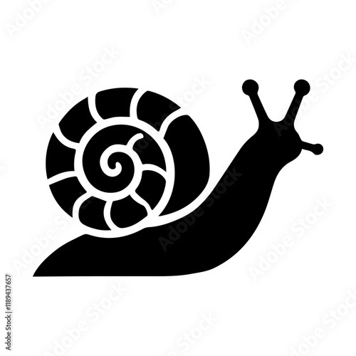 Simple Vector Icon of a Harz Mountain Snail – Logo Design Illustration