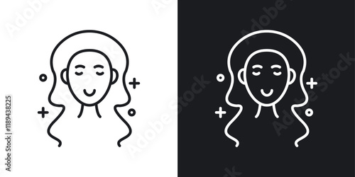 Skincare icons vectors set in black. line and flat versions