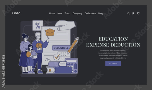 Tax Deductions. Flat Vector Illustration