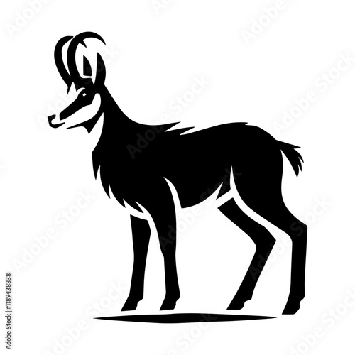 Simple Vector Icon of a chamois – Logo Design Illustration