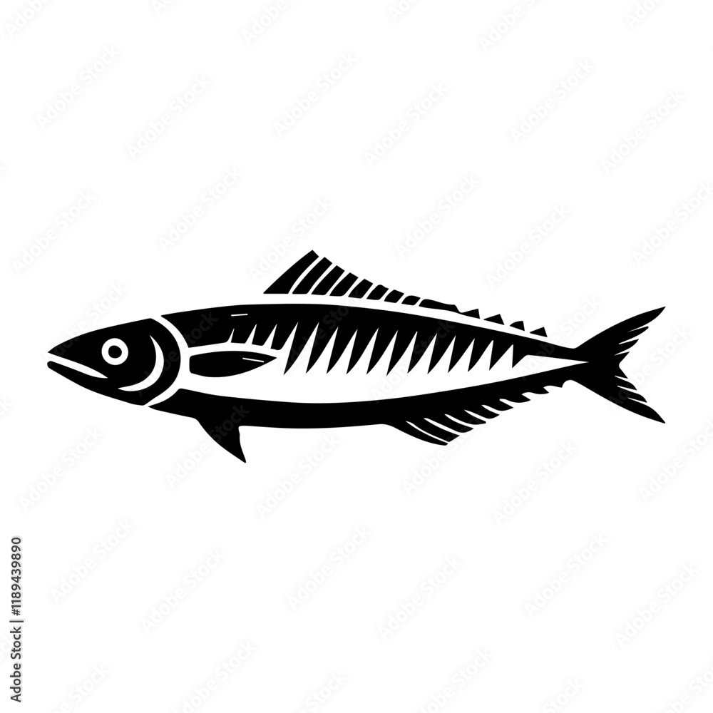 Simple Vector Icon of a herring fish – Logo Design Illustration Simple Vector Icon of a herring fish – Logo Design Illustration