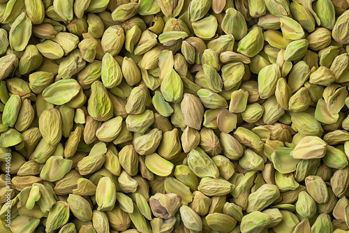 Shelled Pistachio Nuts Texture and Background photo