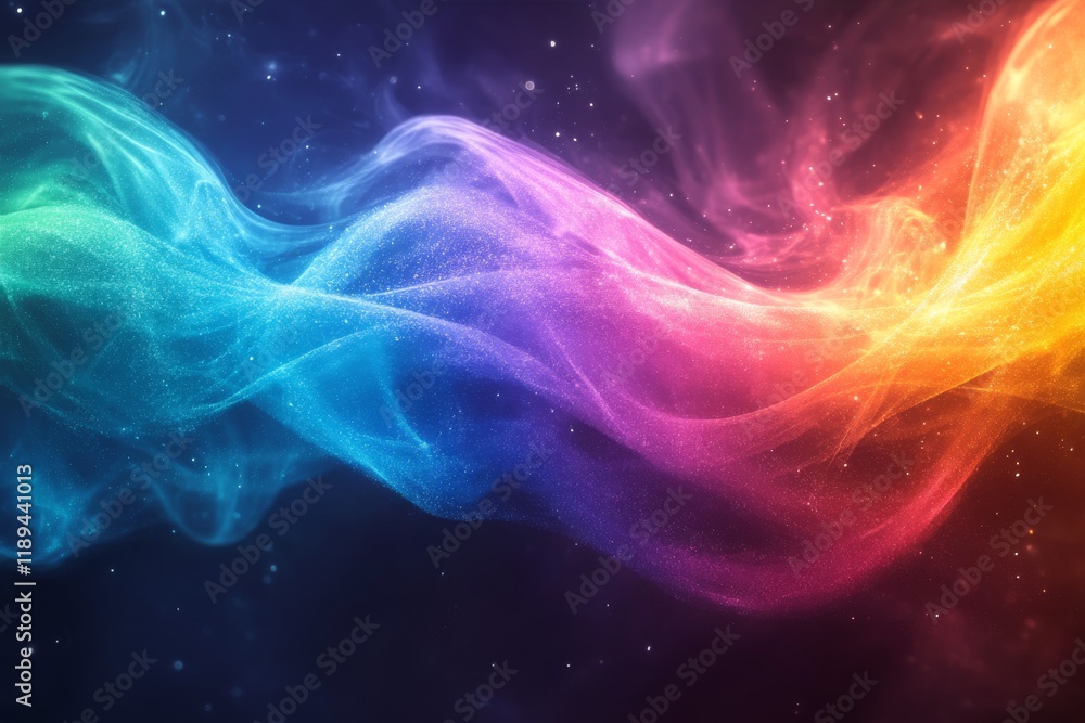 Colorful swirling abstract design with vibrant gradients and soft textures against a dark background Colorful swirling abstract design with vibrant gradients and soft textures against a dark background