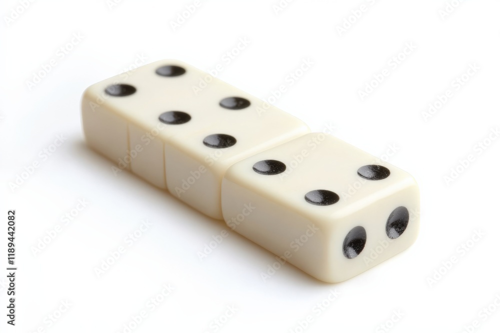 ivory domino tile on white background ivory domino tile on white background