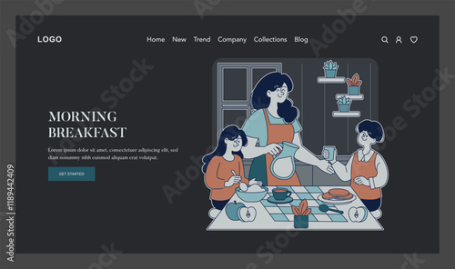 Working Mom Day. Flat Vector Illustration