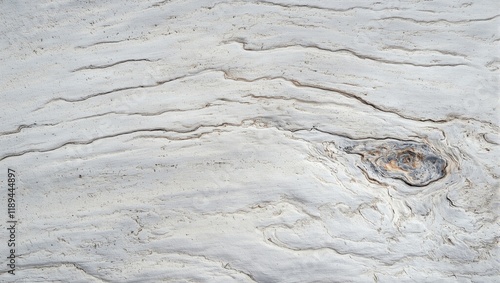 Polished silvery gray river driftwood with flowing grain patterns and organic curves photo