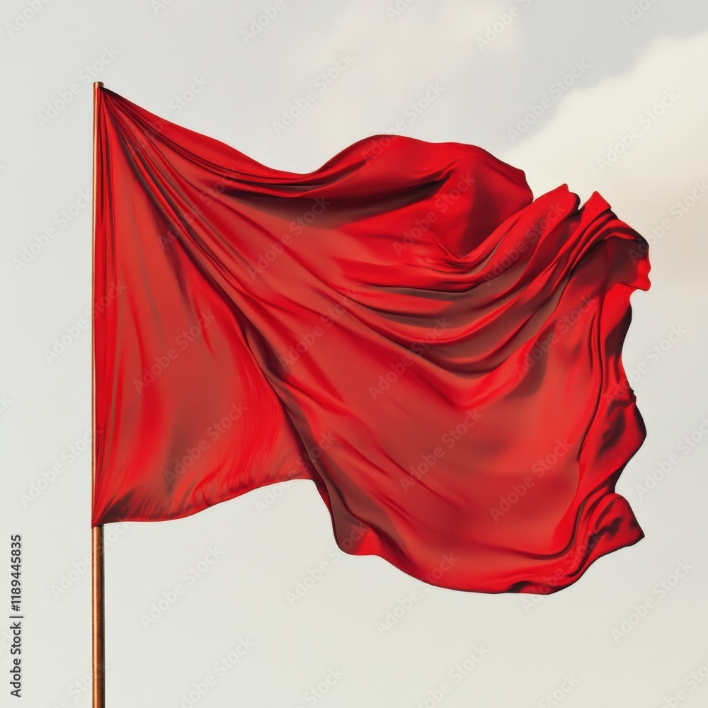 a red flag waving in the wind a red flag waving in the wind