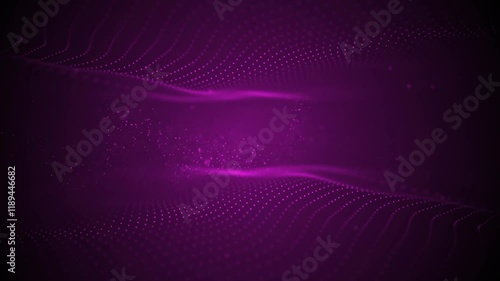 Purple abstract background with moving dots