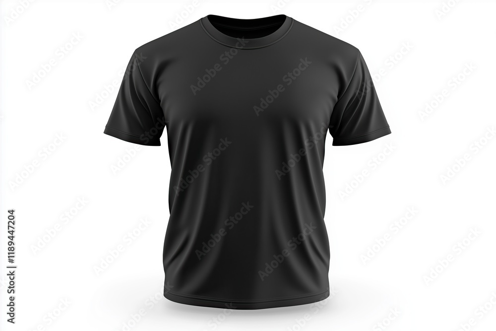 Black men's T-shirt on white background. Mockup product Black men's T-shirt on white background. Mockup product