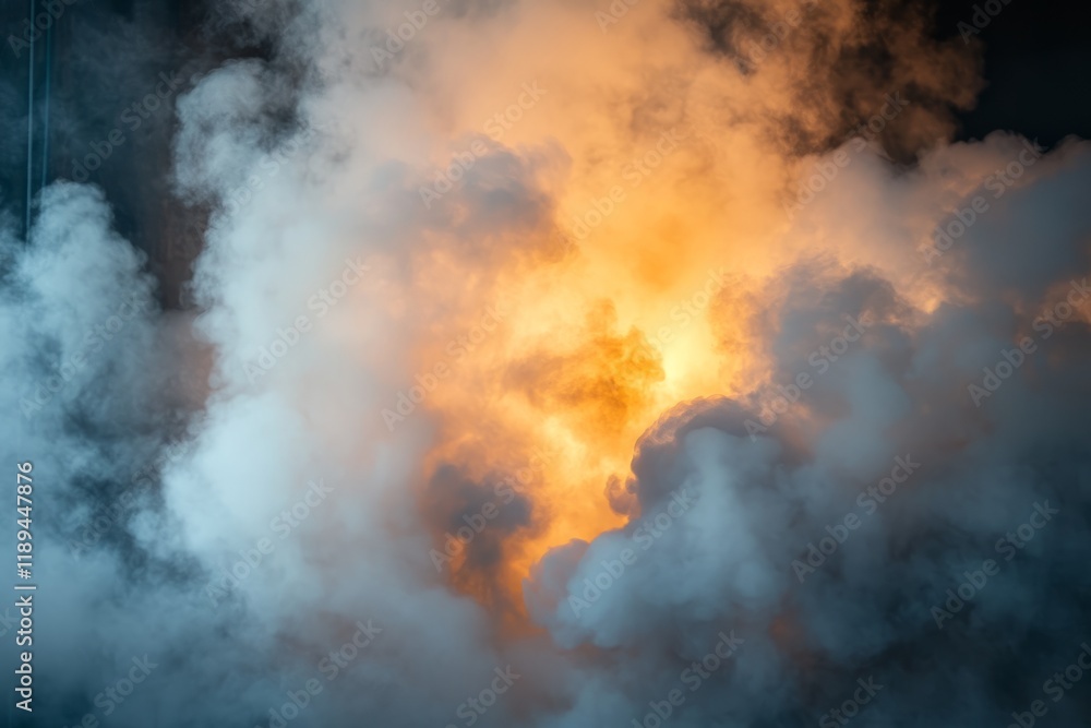 Obraz premium white smoke against a black background with soft diffused lighting