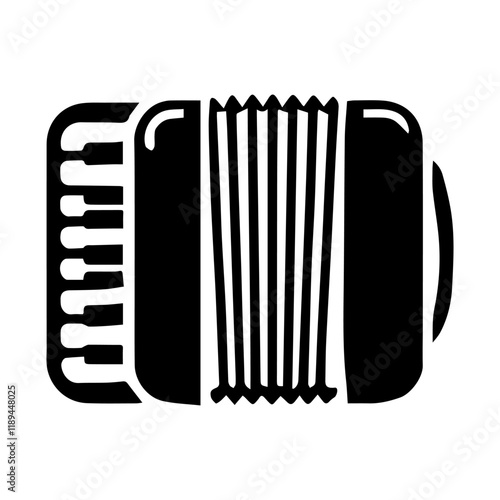 Simple Vector Icon of a Accordion – Logo Design Illustration