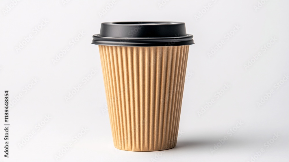 Disposable Coffee Cup on White Background Disposable Coffee Cup on White Background