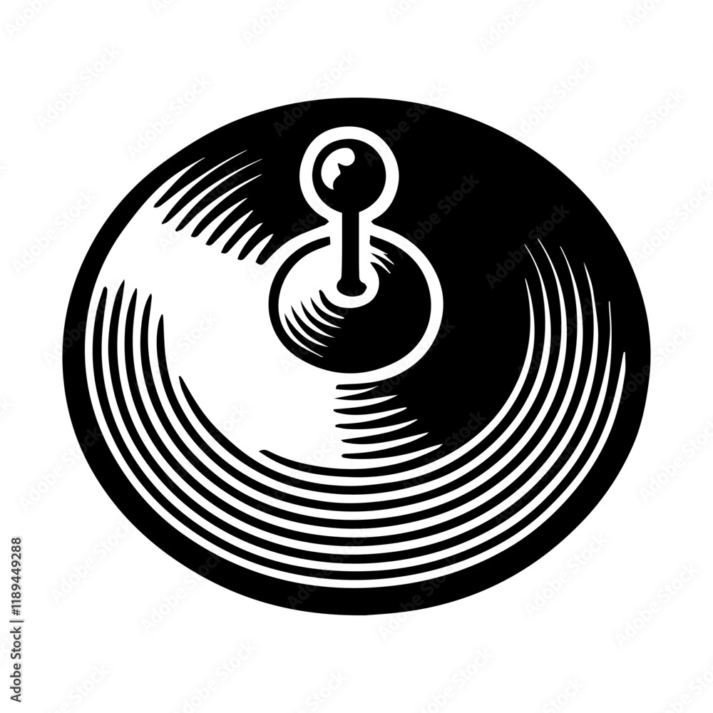 Simple Vector Icon of a Cymbal – Logo Design Illustration Simple Vector Icon of a Cymbal – Logo Design Illustration