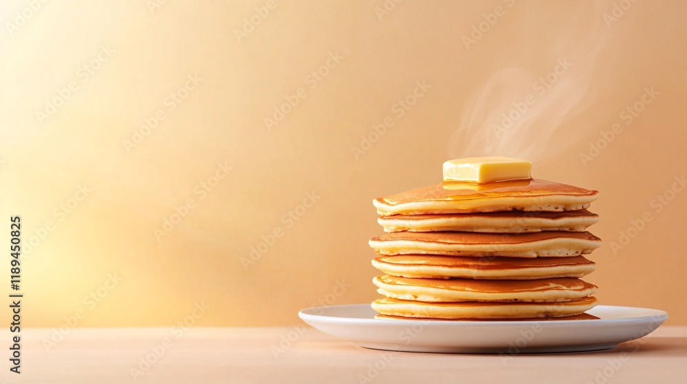 Delicious Stack of Pancakes with Butter Delicious Stack of Pancakes with Butter
