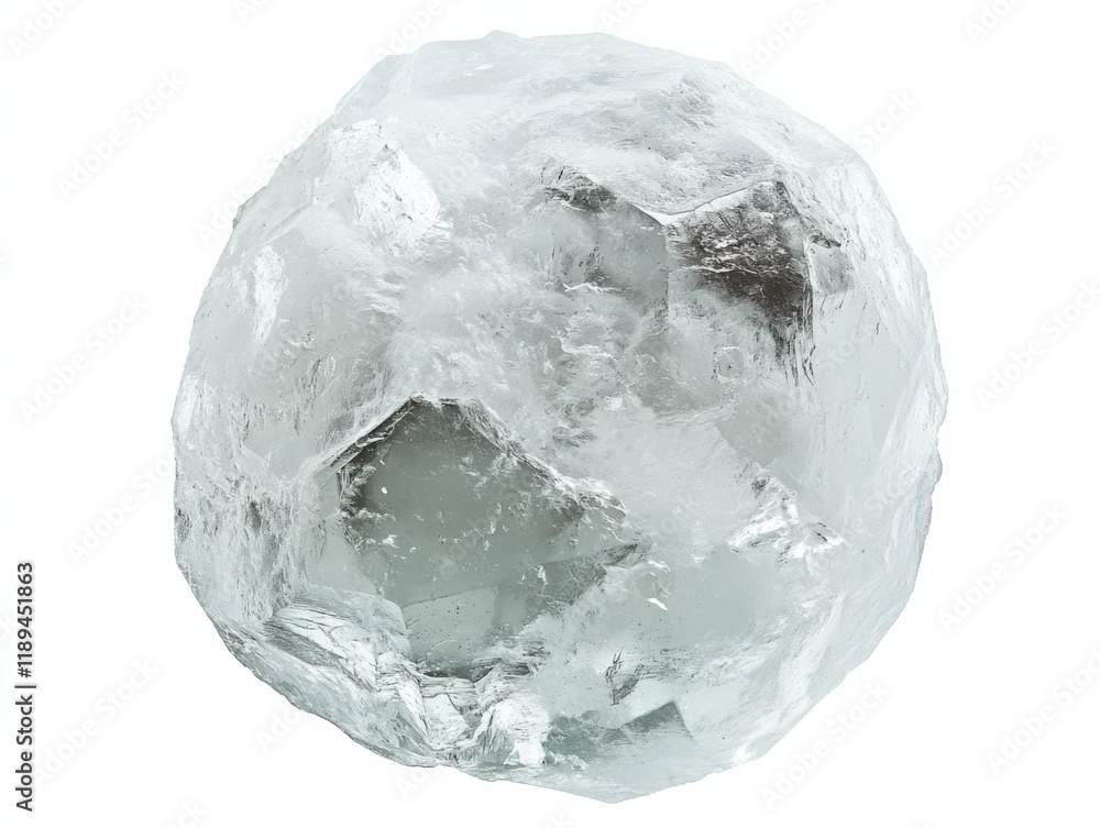 Fototapeta premium a spherical mineral crystal against a white background
