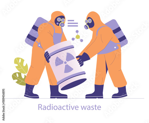 Nuclear Power. Flat Vector Illustration