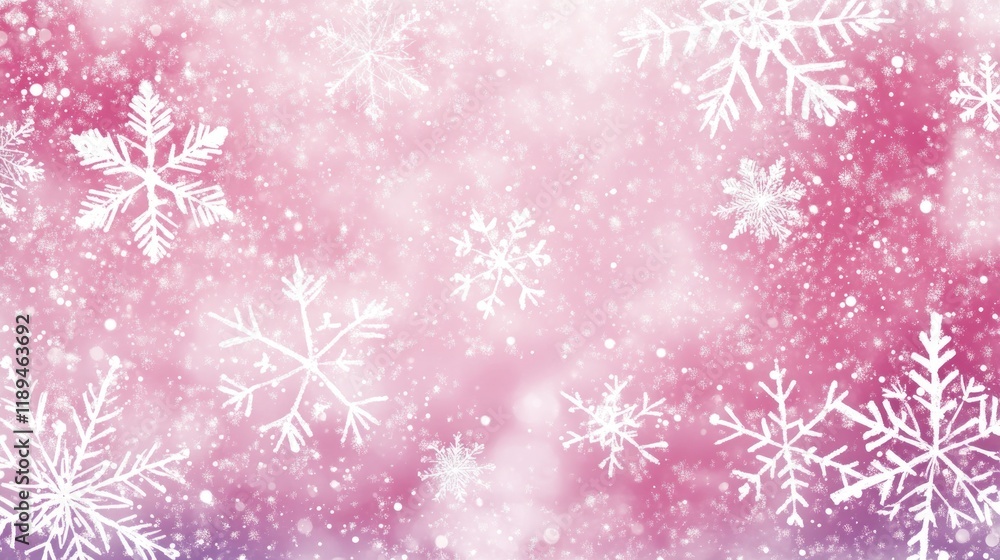 Pink Winter Wonderland: A Festive Snowflakes Background Pink Winter Wonderland: A Festive Snowflakes Background
