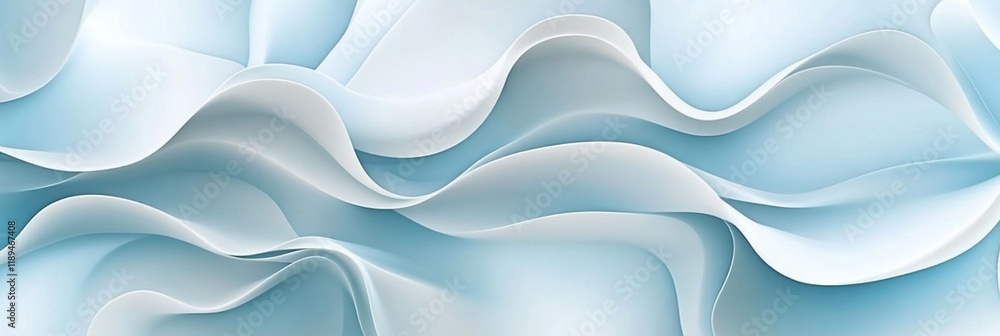Fototapeta premium Abstract light blue and white wavy background.