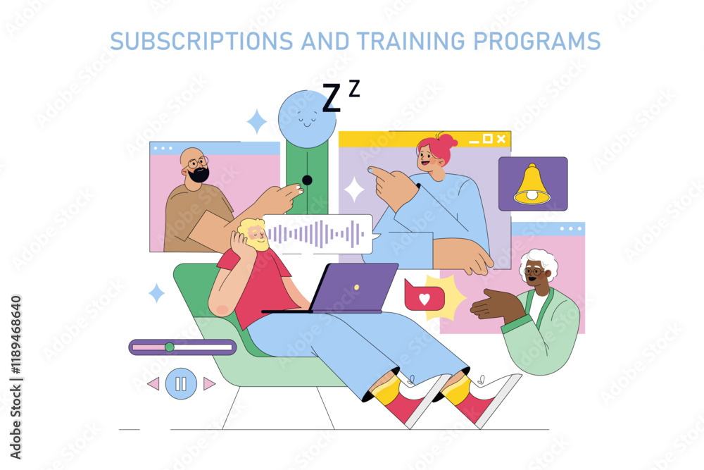 Sleepmaxxing. Flat Vector Illustration Sleepmaxxing. Flat Vector Illustration