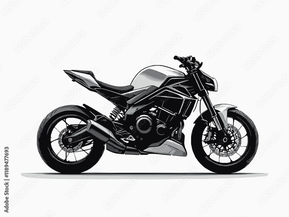 Obraz premium motorcycle on a white background