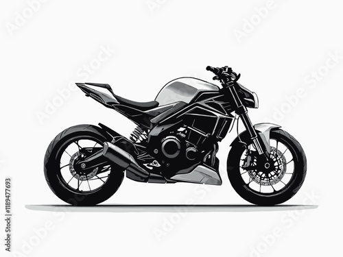 motorcycle on a white background