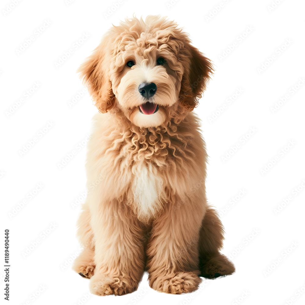 Golden Doodle Dog isolated on transparent background Golden Doodle Dog isolated on transparent background