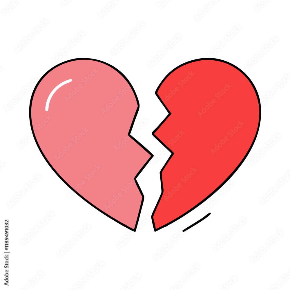 heart split in two halves heart split in two halves vector illustration - simple illustration of heart split in two halves, perfect for logos heart split in two halves heart split in two halves heart split in two halves vector illustration - simple illustration of heart split in two halves, perfect for logos heart split in two halves