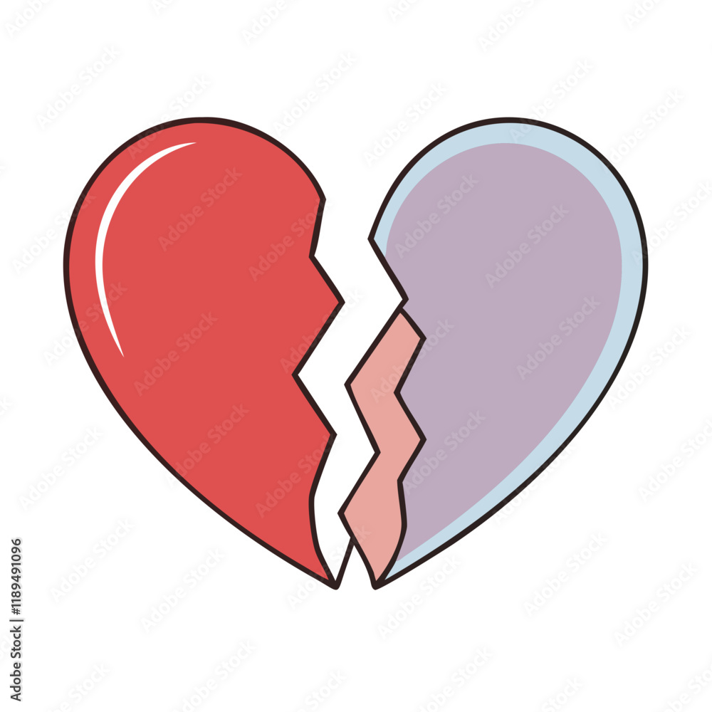 heart split in two halvesheart split in two halves vector illustration - simple illustration of heart split in two halves, perfect for logos heart split in two halves heart split in two halvesheart split in two halves vector illustration - simple illustration of heart split in two halves, perfect for logos heart split in two halves