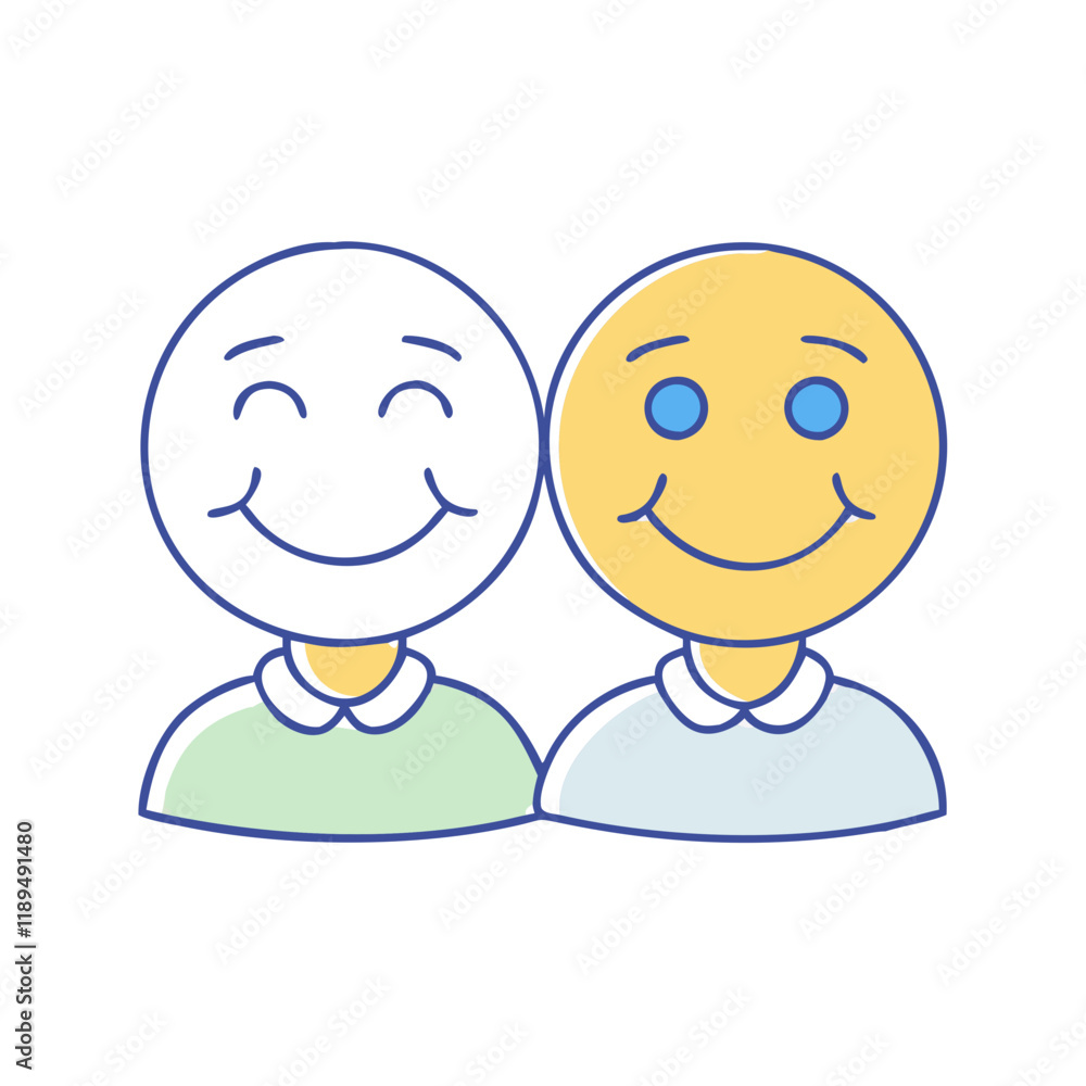 smiling faces side by sidesmiling faces side by side vector illustration - simple illustration of smiling faces side by side, perfect for logos smiling faces side by side smiling faces side by sidesmiling faces side by side vector illustration - simple illustration of smiling faces side by side, perfect for logos smiling faces side by side
