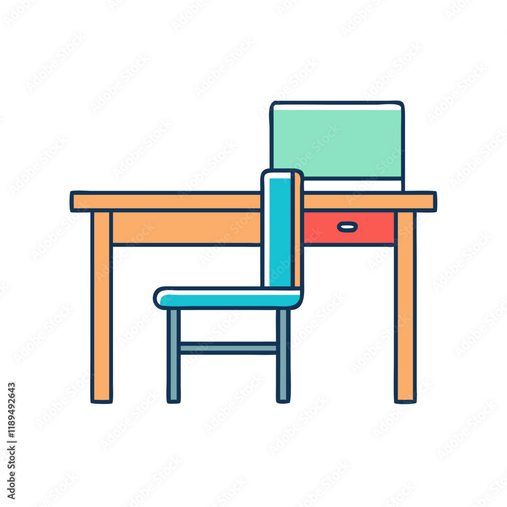 desk and chair vector icon, desk and chair vector illustration - simple illustration of desk and chair, perfect for logos desk and chair desk and chair vector icon, desk and chair vector illustration - simple illustration of desk and chair, perfect for logos desk and chair
