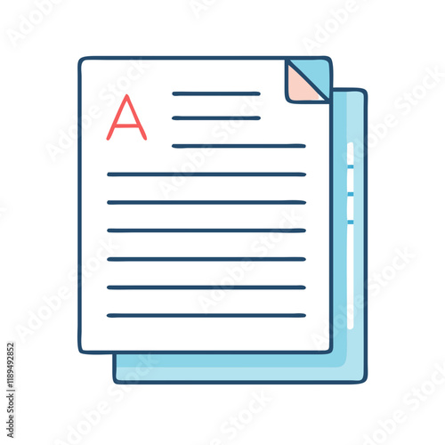 essay paper vector icon, essay paper vector illustration - simple illustration of essay paper, perfect for logos essay paper