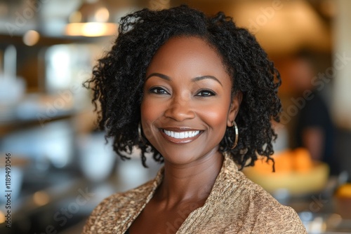 Happy african american woman hiking outdoors. Fitness hike and travel journey, Generative AI